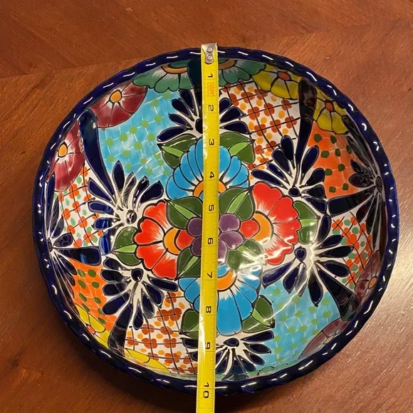 Handmade Mexican Ceramic Decorative Bowl - Picture 4 of 10